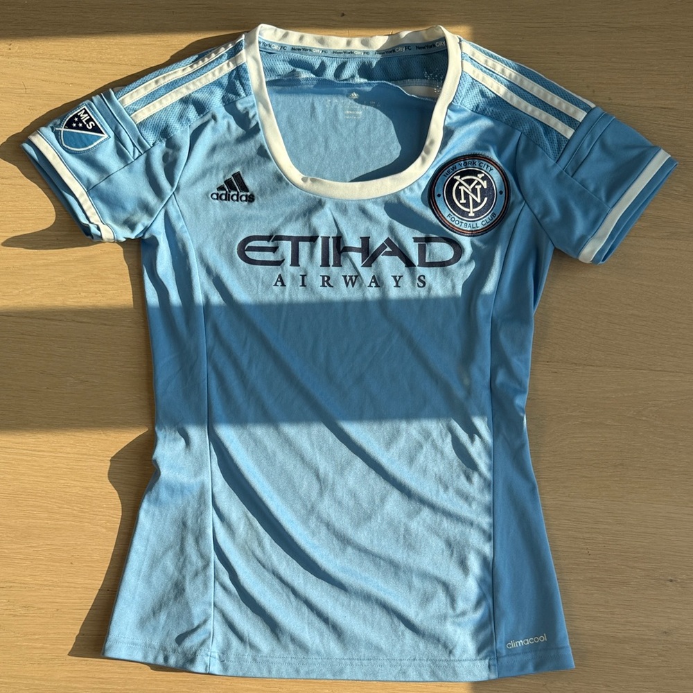 Vintage New York City FC Sky Blue Soccer Jersey with White Trim in Women’s cut